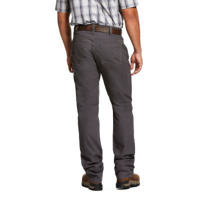 Ariat Work: Rebar M4 Low Rise DuraStretch Made Tough Stackable Straight Leg Pantalones Hombre - Gris